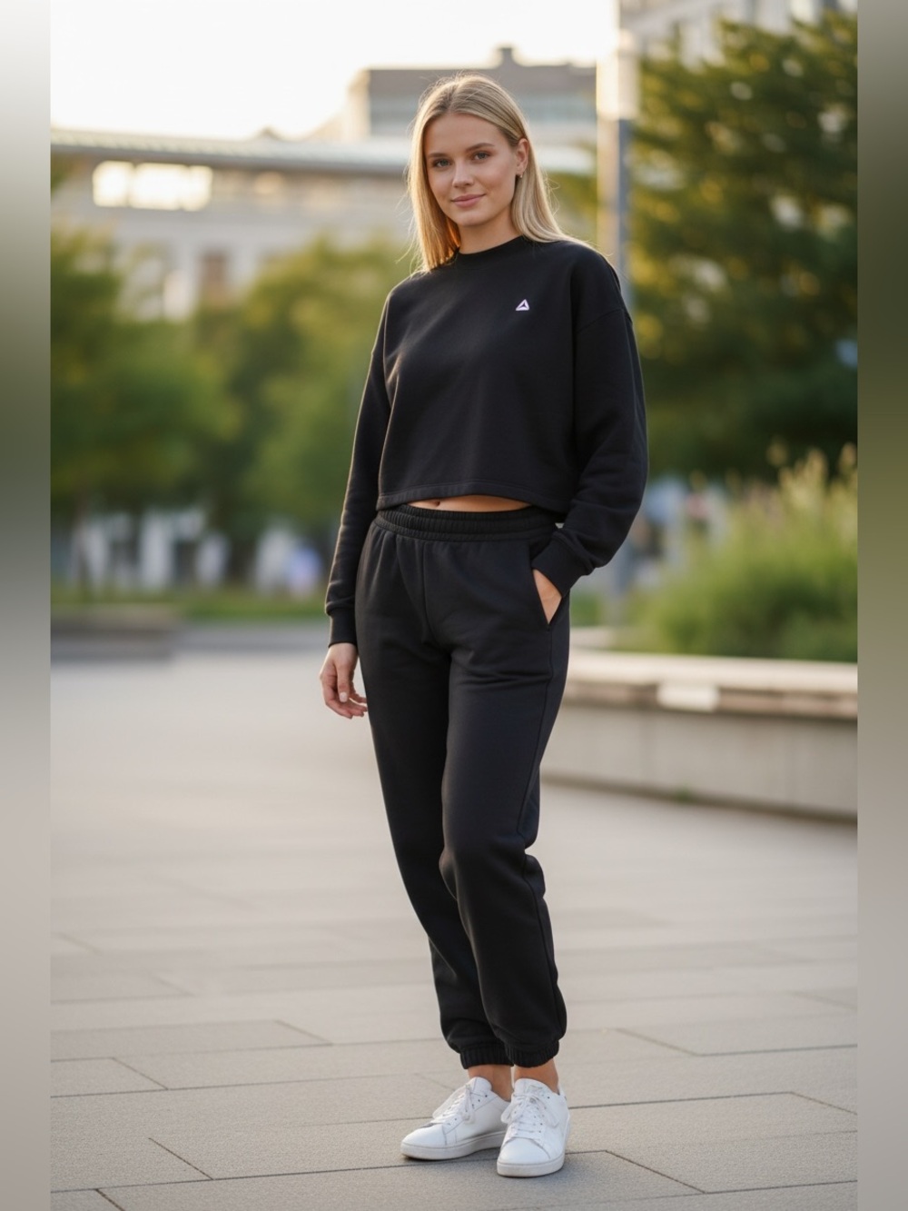Reebok Sweater Track Suit Black Sz L